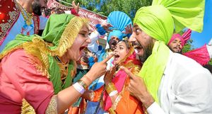 Jaspreet Kaur and Harkirat Singh from the Real Folk Cultural International Academy
