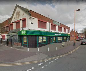 A Google Street View showing the bookmakers on the corner of Rookery Road and Newcombe Road