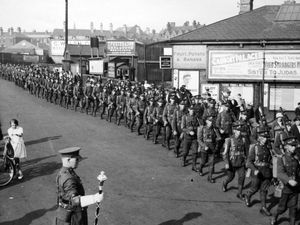 Supporting image for story: From marching soldiers to office development: Photos show 90 years of change in Wolverhampton city centre
