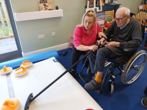 Supporting image for story: Ice-cool Shrewsbury pensioners get into the Winter Olympics spirit with indoor curling