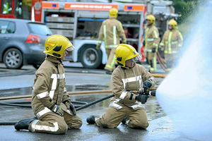Jennie and Ruth in action during a training session