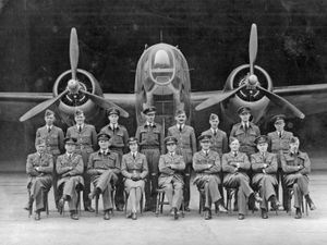 Members of 24 Maintenance Unit at RAF Tern Hill in 1942. Front, second from right, is Alistair Logan (credit Logan family)