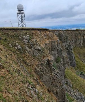 The cliff where Chester was stuck. Photo: Shropshire Fire and Rescue Service