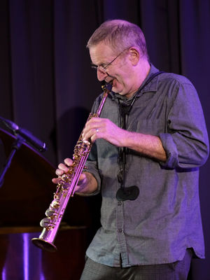 Saxophonist Jon Lloyd of Naissance at The Edge Arts Centre. Photo: Tom Foxall