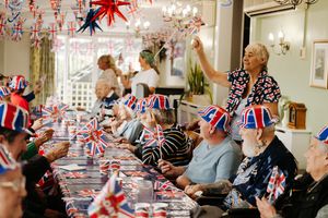 VE Day party at Oldbury Grange Nursing Home in Bridgnorth.