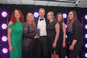 BUSINESS COPYRIGHT NATIONAL WORLD TIM STURGESS 13/11/24.  Ladder for the Black Country  Apprentice Awards 2024 .The Richardson Suite at West Bromwich Football Club. Pictured, Juniper training win training provider.