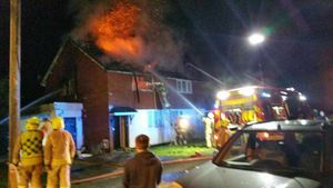 Picture of the fire in Welshpool from Graham Breeze