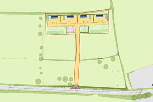 Layout of the proposed travellers' pitch scheme (Green Planning Studio, from application)
