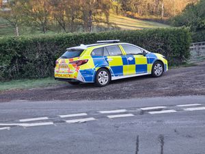 Police at the scene this morning
