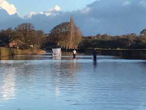 Supporting image for story: Driver finds himself caught in flood waters 