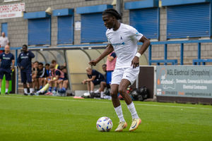 Ola Lawal looked a threat for Bucks against Buxton on Saturday (Picture: Jayden Porter)