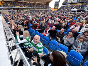 Fans enjoy the gig as Sir Rod Stewart performs at Molineux. Picture: Tim Thursfield