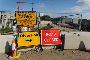 Work was originally due to finish in April 2015