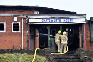 Scenes from the aftermath of the serious fire involving units on Hayes Lane, Lye, Stourbridge.