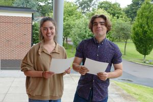 Wrekin College head girl Hope Brown and head boy Hugo Negron-Jennings