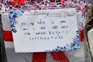 A note from the child of Jermaine Smith, at Lilleshall Crescent, Wolverhampton.