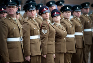 The parade for the Remembrance Sunday commemorations in Dudley