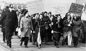 A march from the Ever Ready factory, Park Lane, to the Civic Centre for a mass meeting, following the threat of redundancy and factory closure, in February 1979.
