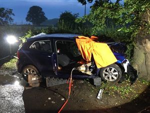 Supporting image for story: Woman trapped for 90 minutes after car crashes into tree near Rugeley
