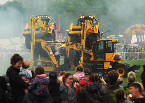 JCB Dancing Diggers at Staffordshire County Show