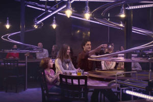 Supporting image for story: Careful ordering your soup! WATCH as rollercoaster delivers meals to Alton Towers diners