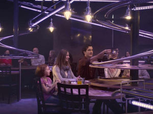 Supporting image for story: Careful ordering your soup! WATCH as rollercoaster delivers meals to Alton Towers diners