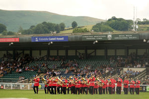 The Regimental Band & Corps of Drums of The Royal Welsh are entertaining the crowds all week