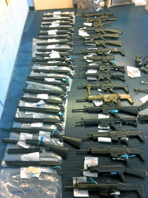 The stash of weapons