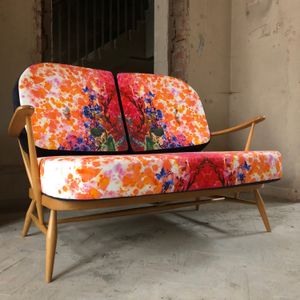 His designs are bright and quirky