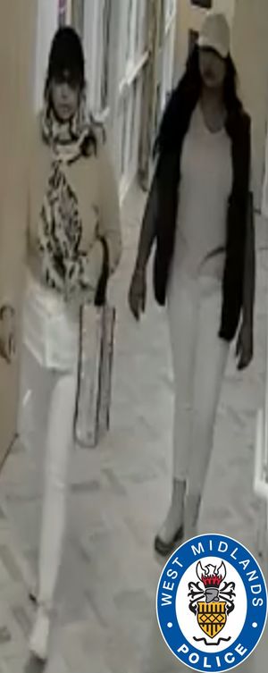 West Midlands Police have issued this image of two women it said it wants to identify. Photo: West Midlands Police