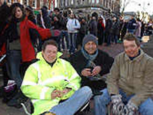 Supporting image for story: Braving cold for V tickets