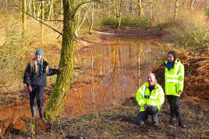 The team take a closer look at the stream