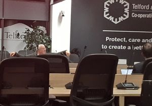 Councillor Peter Scott spreads his wings as one of only two members who made it to a meeting. Picture: LDRS