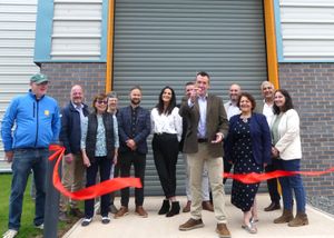 Stuart Anderson MP cuts the ribbon on the new Upper Teme Business Park in Tenbury Wells
