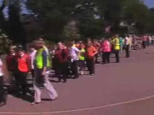 Supporting image for story: Video: Schools in walking bus record bid