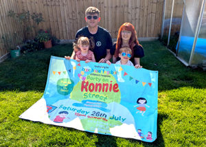 Ronnie's mum and dad, Lewis and Alice, as well as his brother and sister Dougie and Mina as they prepare for the big day