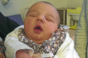 Elsie May with the silver spoon