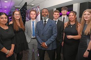 BUSINESS COPYRIGHT NATIONAL WORLD TIM STURGESS 13/11/24.  Ladder for the Black Country  Apprentice Awards 2024 .The Richardson Suite at West Bromwich Football Club. Pictured, Higgs.