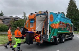 Powys council bin lorry. PCC