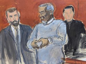 A court sketch of Sean Diddy Combs