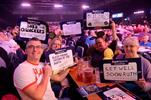 Sign of the times: a range of different messages were displayed