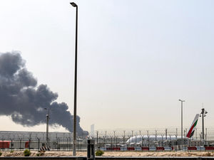 Supporting image for story: Is Dubai Airport closed? Are flights operating after Iranian drone hit fuel tank sparking large fire
