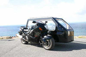 A biker's funeral can even have its own specialist hearse!