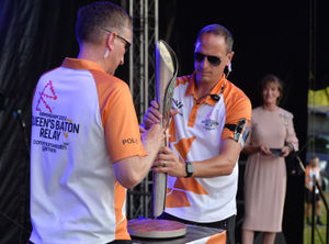 The baton is placed on the stage at The Quarry 
