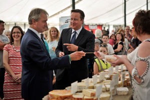With then-prime minister David Cameron in his period as environment secretary