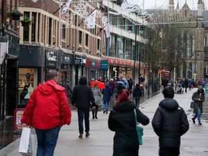 Shoppers in Worcester