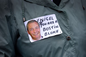 A supporter's message in Dudley today