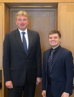 Shrewsbury & Atcham MP Daniel Kawczynski with Jack Gilmore