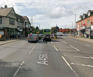Hagley Road, Bearwood, near to where the works will be in place