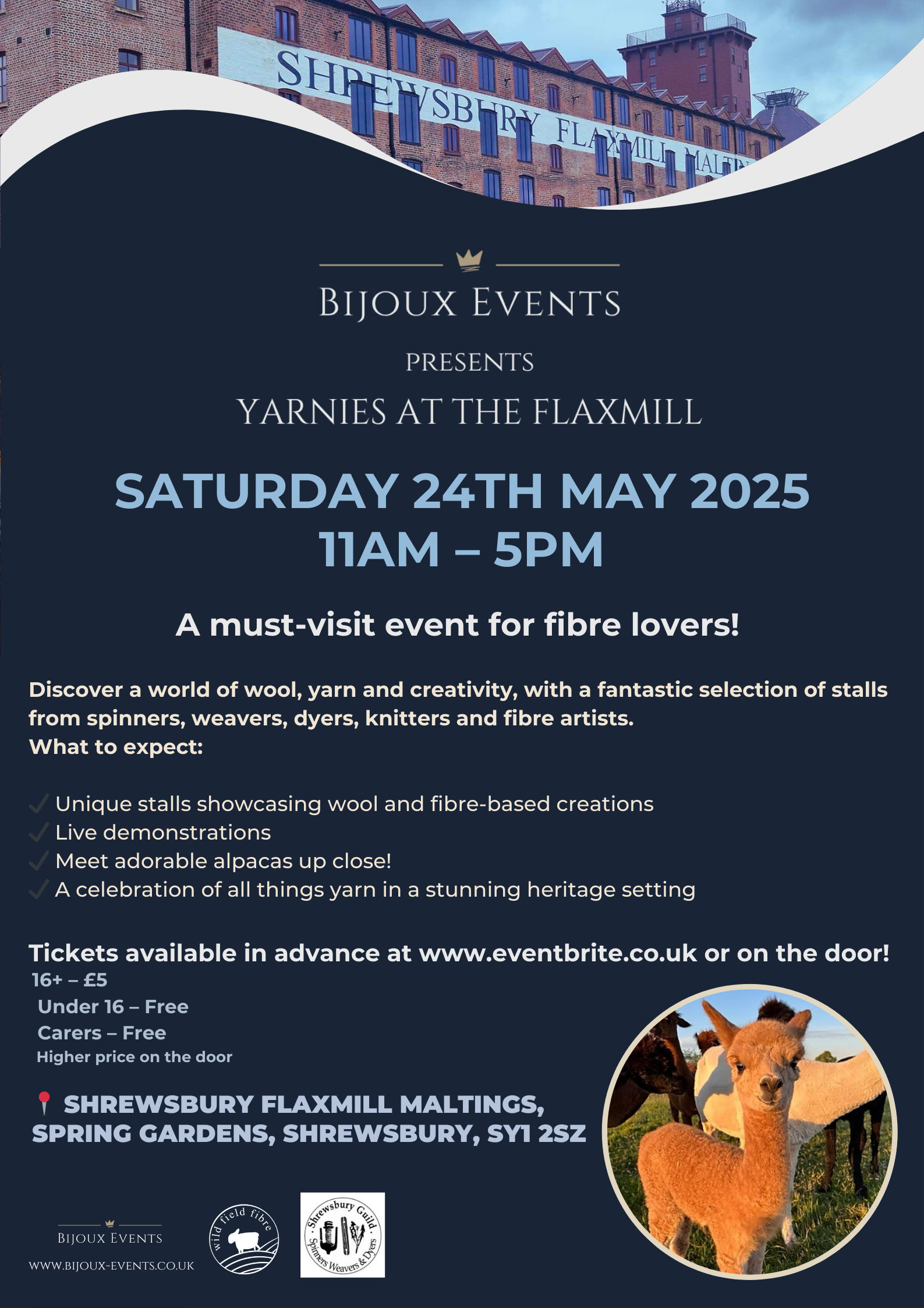 Yarnies at the Flaxmill - Saturday 24th May 2025 - 11am till 5pm